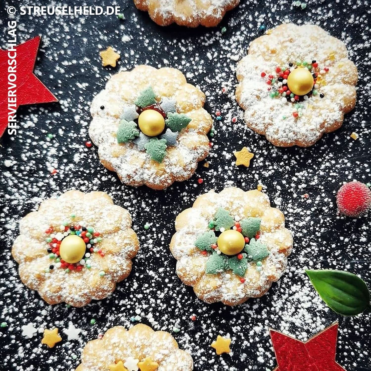 Weihnachtsstreusel, 40 Gramm Sprinkles Naty Shop