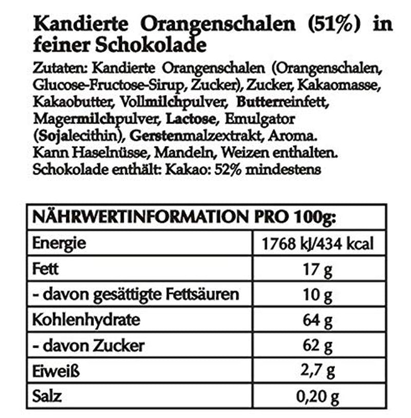 Hofbauer Wiener Orangette rohe, mit Schokolade überzogene Orangenscheiben, 1000 g