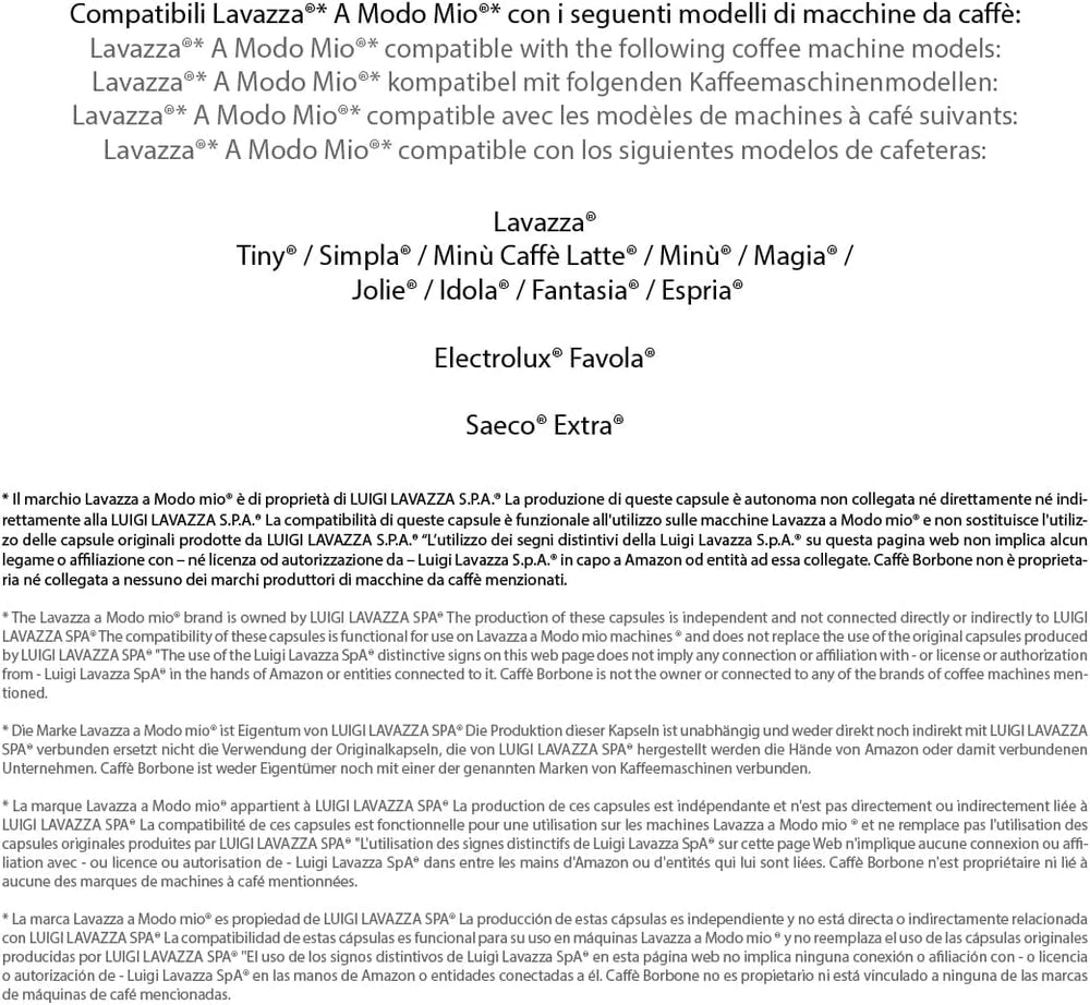 Caffè Borbone Don Carlo Dek Entkoffeinierte Kaffeemischung - 50 Kapseln - Kompatibel mit Lavazza®* A Modo Mio®* Haushalts-Espressomaschinen