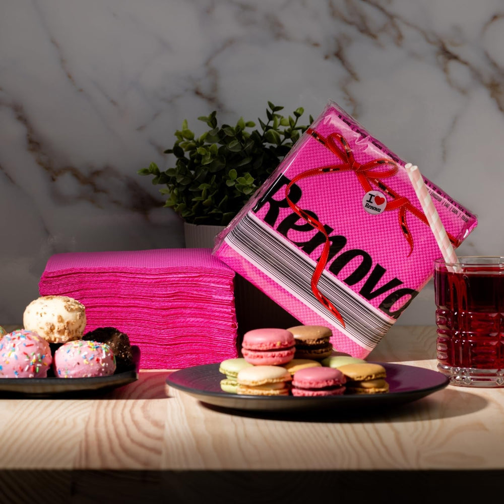 Șervețele de hârtie Renova Red Label Fuchsia - 70 de șervețele