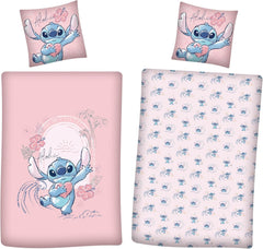 Stitch Aloha Wende-Bettwäsche-Set, Mädchen-Bettwäsche, Bettwäsche aus 100 % Baumwolle – Kids Naty Shop