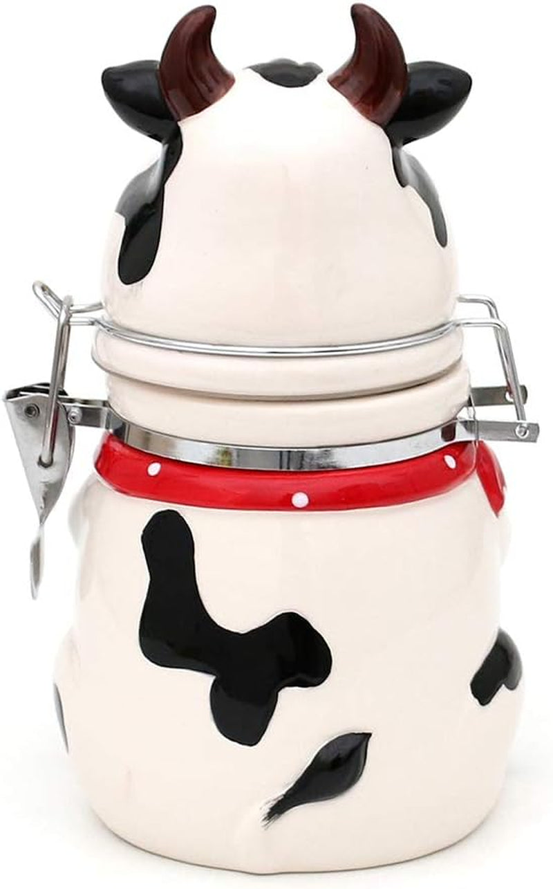 Dekohelden24 cutie de depozitare ceramică vacă, aprox. 12 x 11 x 20.5 cm, 20 Cutii depozitare alimente Naty Shop