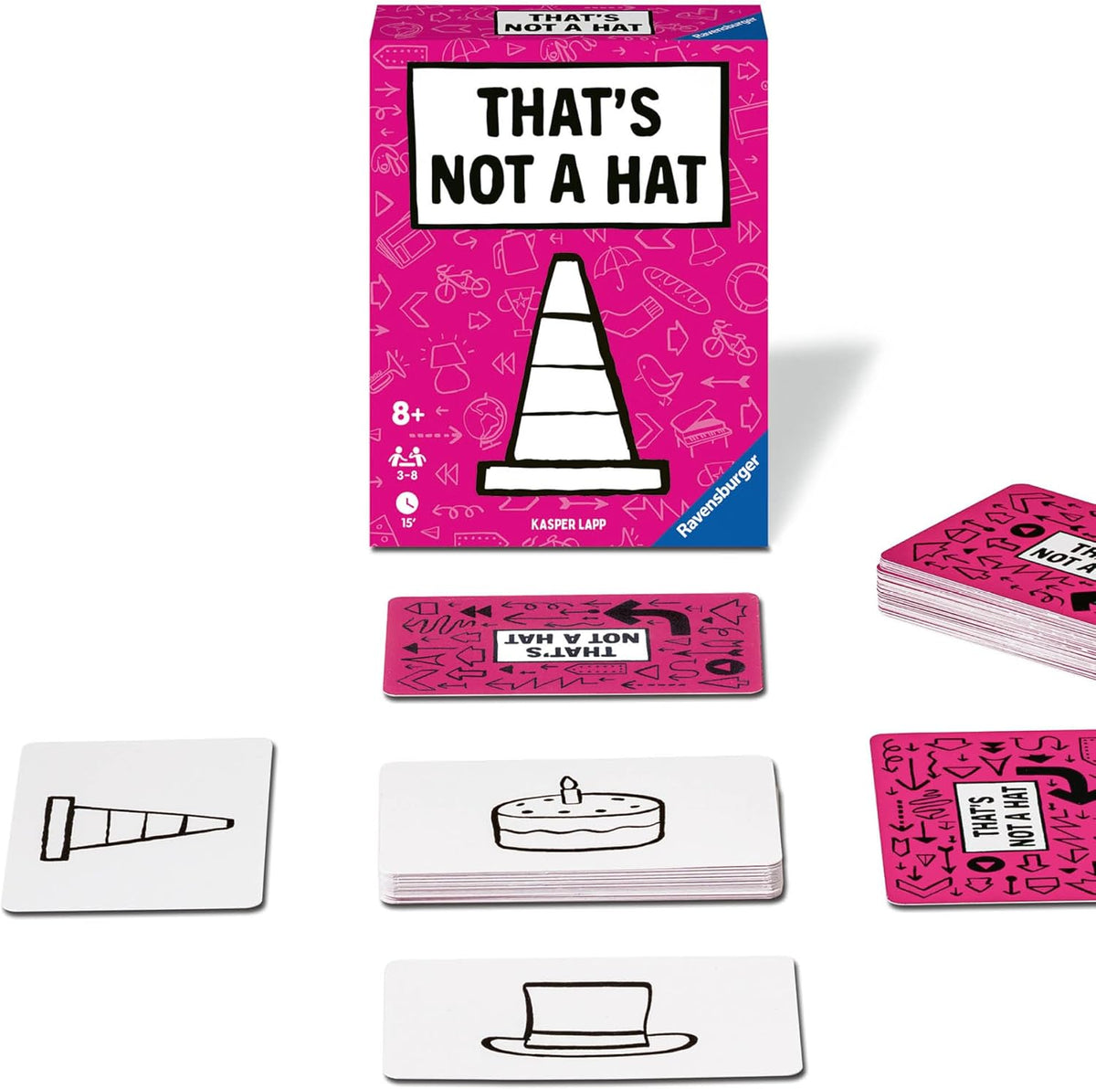 Ravensburger – 20954 That's Not a Hat – Partyspiel, Kartenspiel für 3–8 Spieler, lustige Unterhaltung für Kinder ab 8 Jahren – Geburtstagsgeschenke