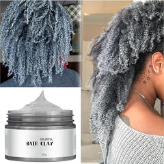 Vopsea de păr gri, vopsea de păr gri-argintiu, ceară de păr temporară, unisex - acoperire gri, hrănitoare, cremă, ceară, 1 mililitru, 1 buc Vopsea pentru par Naty Shop