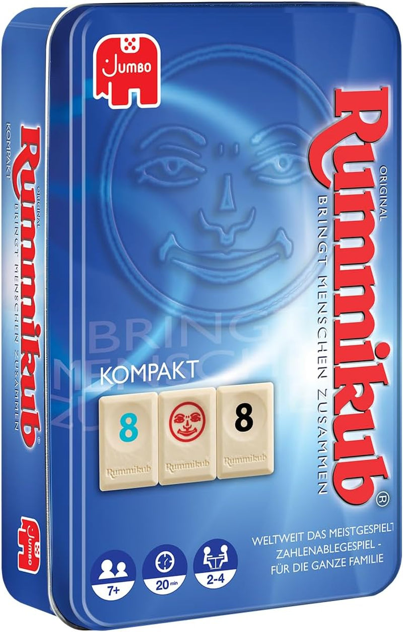 Jumbo Spiele Original Rummikub Classic – der Spieleklassiker unter den Gesellschaftsspielen – für Erwachsene und Kinder ab 7 Jahren JUM17571 Mehrfarbig 2,7 x 3,7 cm
