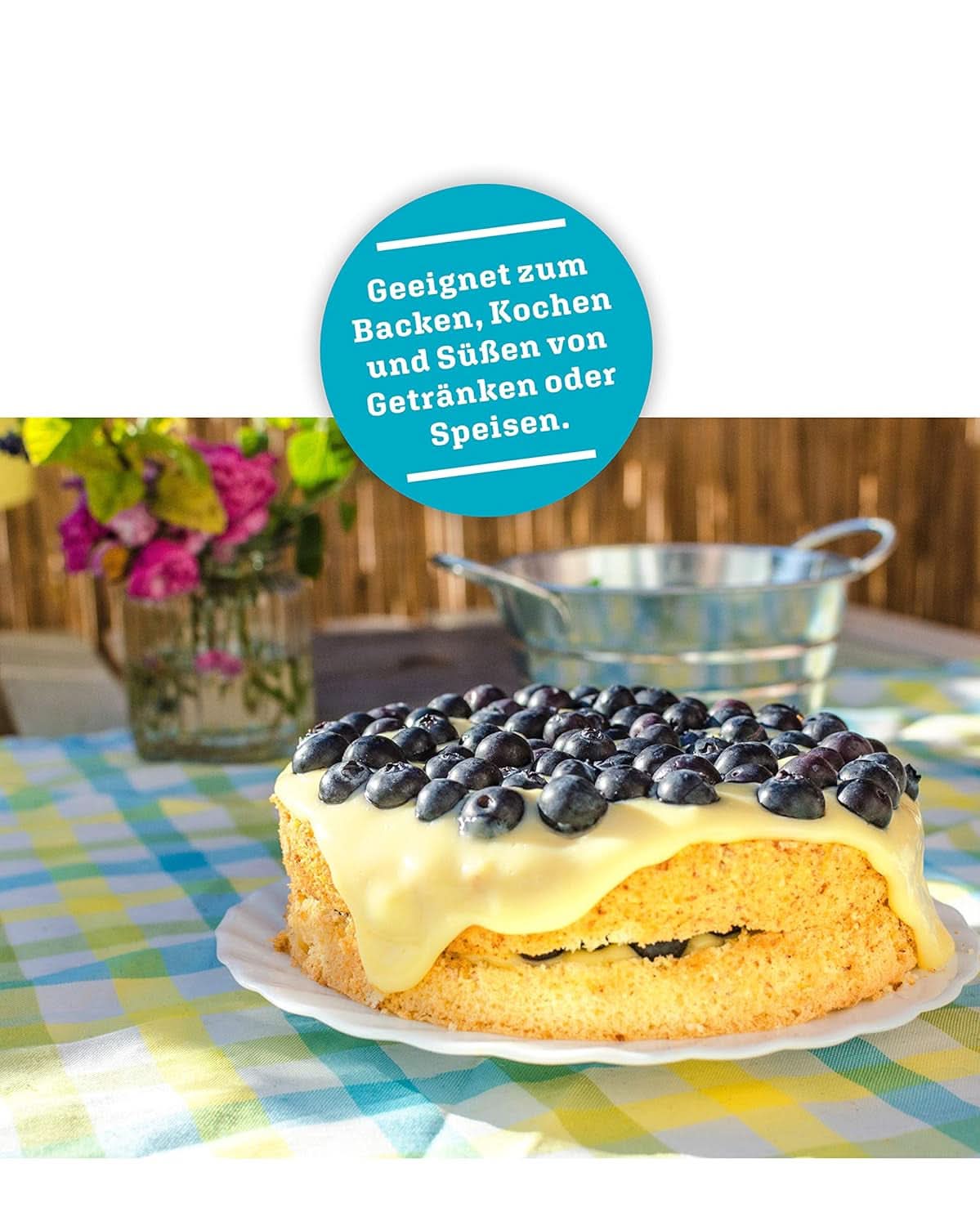 Erythrit + Stevia Natürlicher Zuckerersatz ohne Kalorien 1:1, 1 kg Süßstoffe Naty Shop