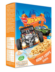 Hot Wheels Honey Loops Knuspriges Vollkorn-Frühstückscerealien mit zusätzlichen Vitaminen, 1 Packung (1 x 375 g)
