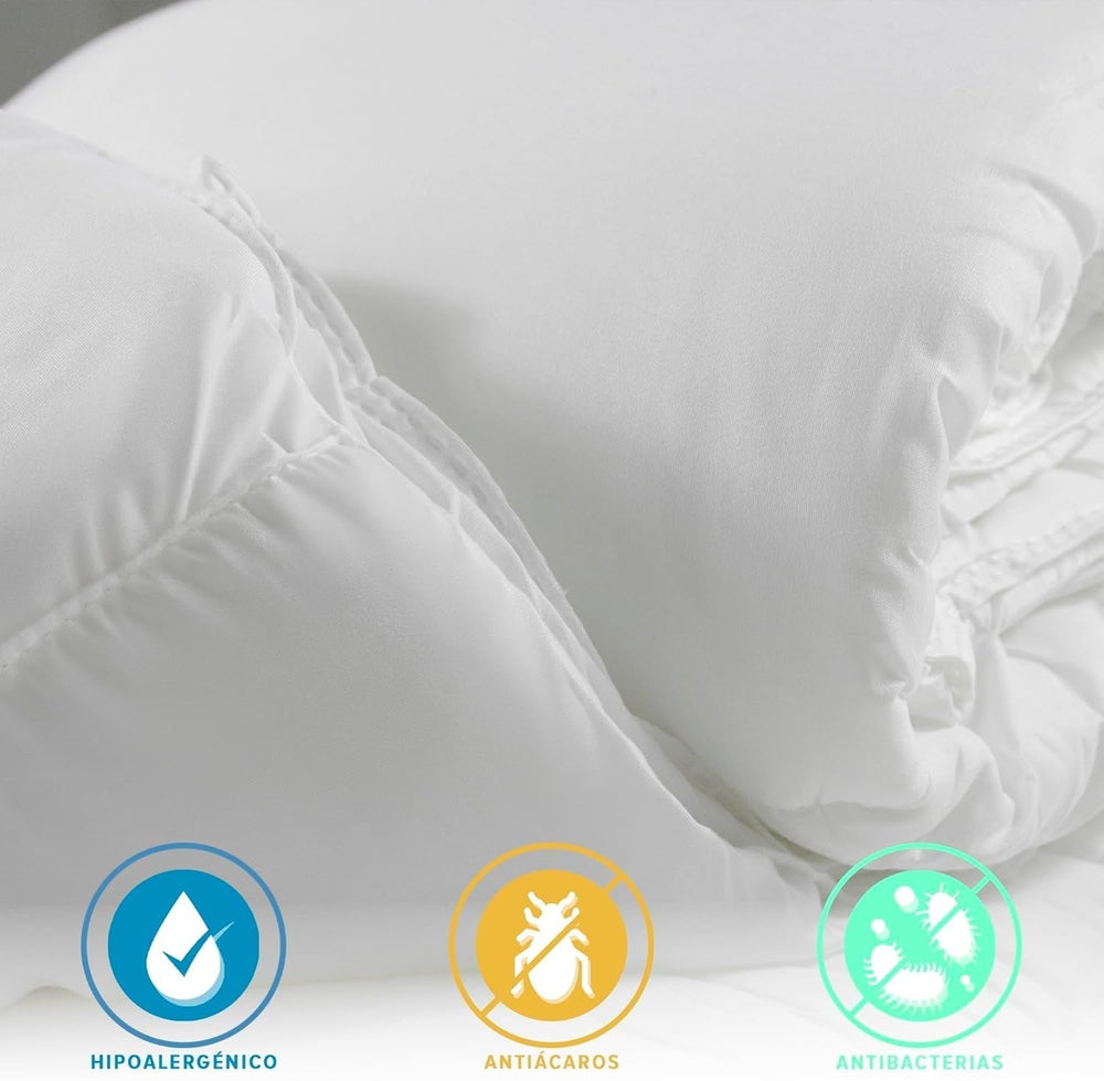 BOHEME | Plapumă/ Umplutură pentru pat 120 cm, plapumă 300 G/M², umplutură hipoalergenică din fibre respirabile antiacarieni, umplutură extra moale și antibacteriană, dimensiuni 200 X 200 cm Plapumi si pilote Naty Shop