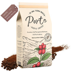 Spezialitätenkaffee Bohnen 100% Arabica Natural Mittlere Röstung Gewaschener Prozess Zitrus Schokolade Karamell Schattenanbau Sierra Nevada (250 g, Castillo)