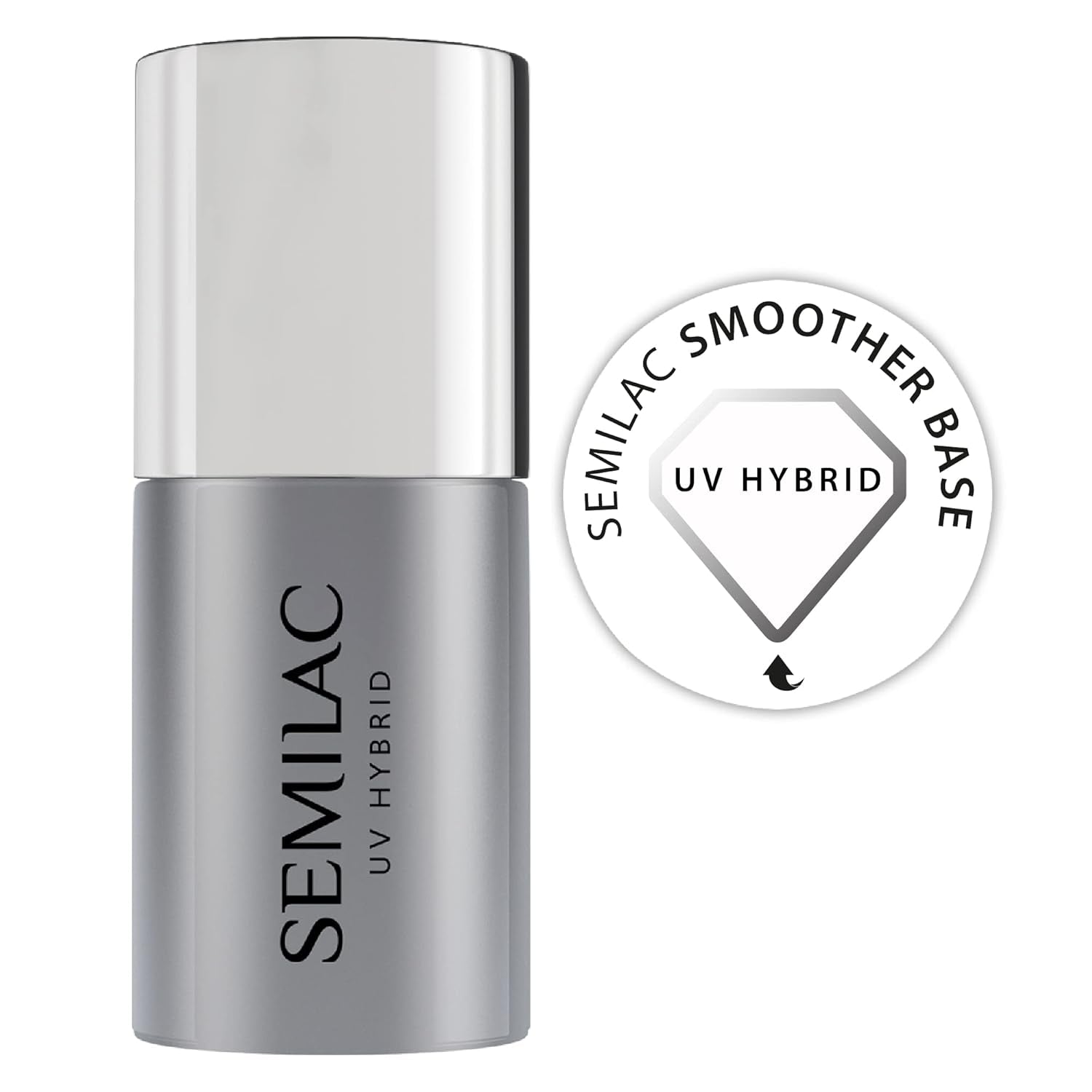 Bază de ojă UV Semilac Pure&Clean 7 ml – Bază hibridă autonivelantă pentru unghii sensibile