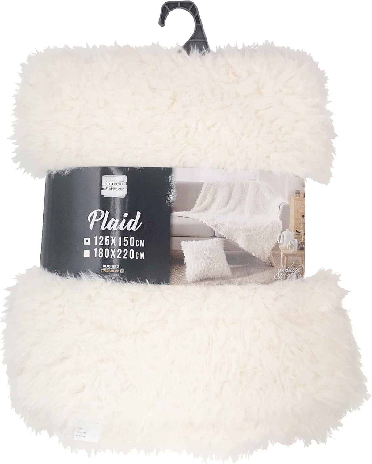 Douceur D'Intérieur, Decke (125 x 150 cm) Schaf, Kunstpelz Bettdecken und Steppdecken Naty Shop