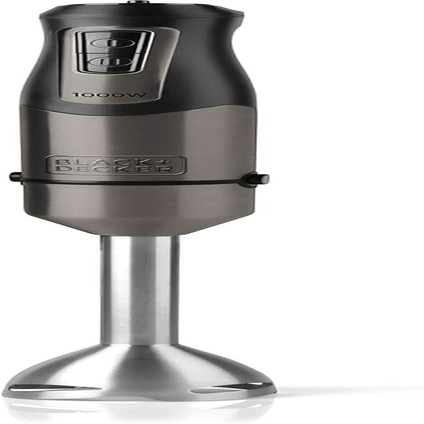 BLACK+DECKER Standmixer | BXHBA1500E | 1500 Watt | 20 Geschwindigkeiten | Turbo | Edelstahl | Spritzschutz | Inklusive Pürieraufsatz, Schneebesen, Zerkleinerer und Messbecher Kitchen Naty Shop Single 1 Zubehörteil 1000W