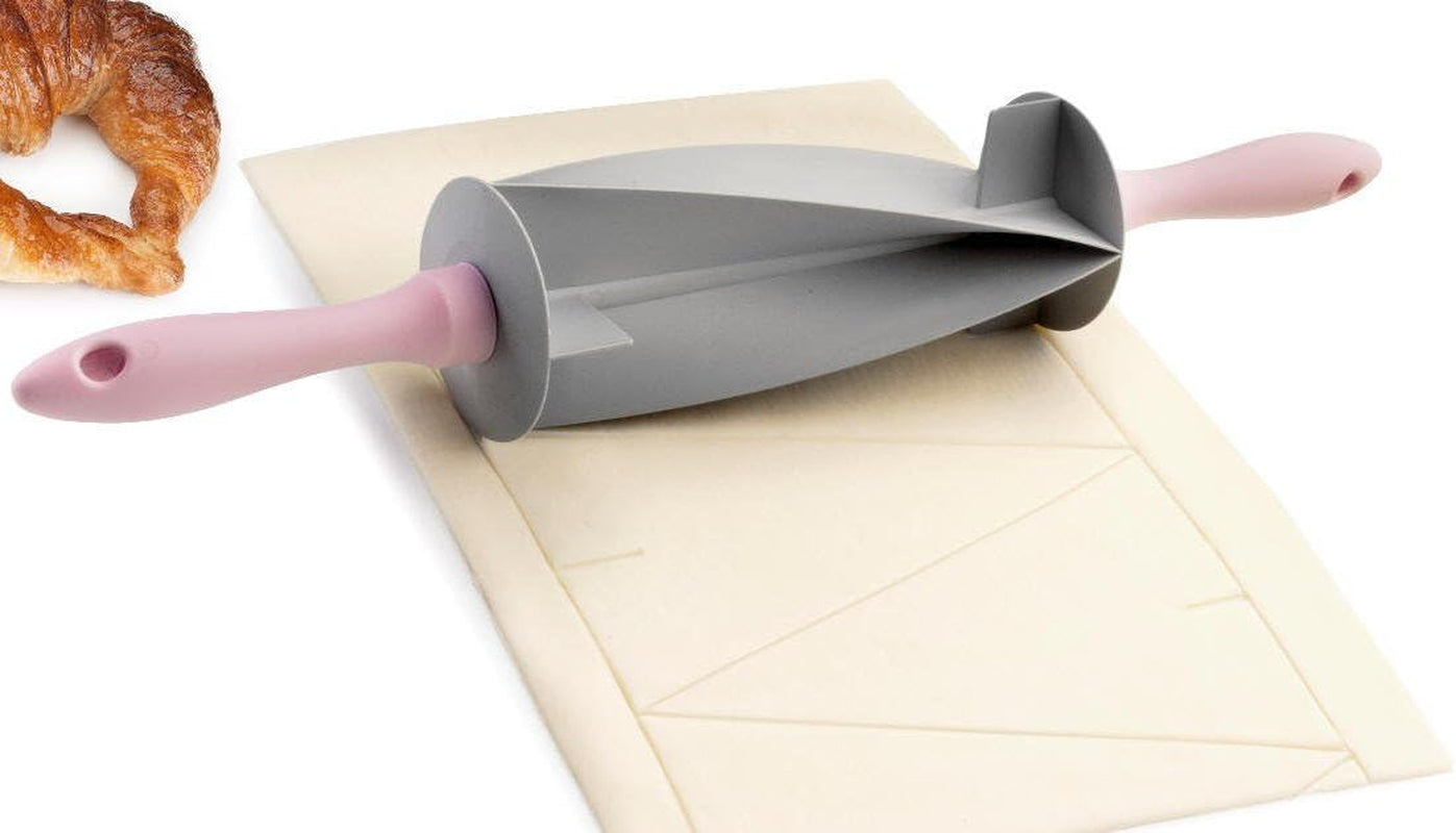 RODILLO CORTADOR DE Croissant, Kunststoff, grau/rosa, 18 x 18 x 10 cm