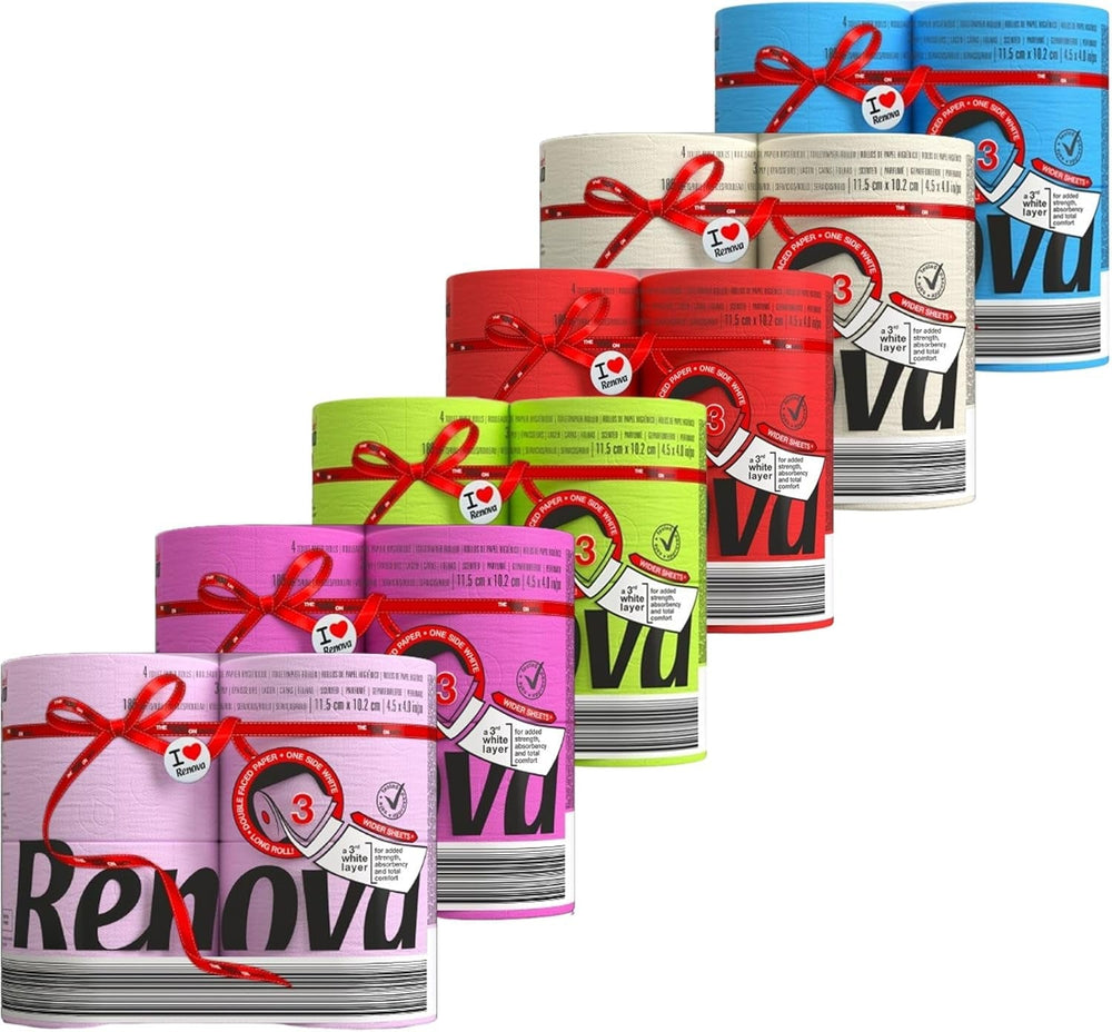 Hârtie igienică Renova, verde, 4 role