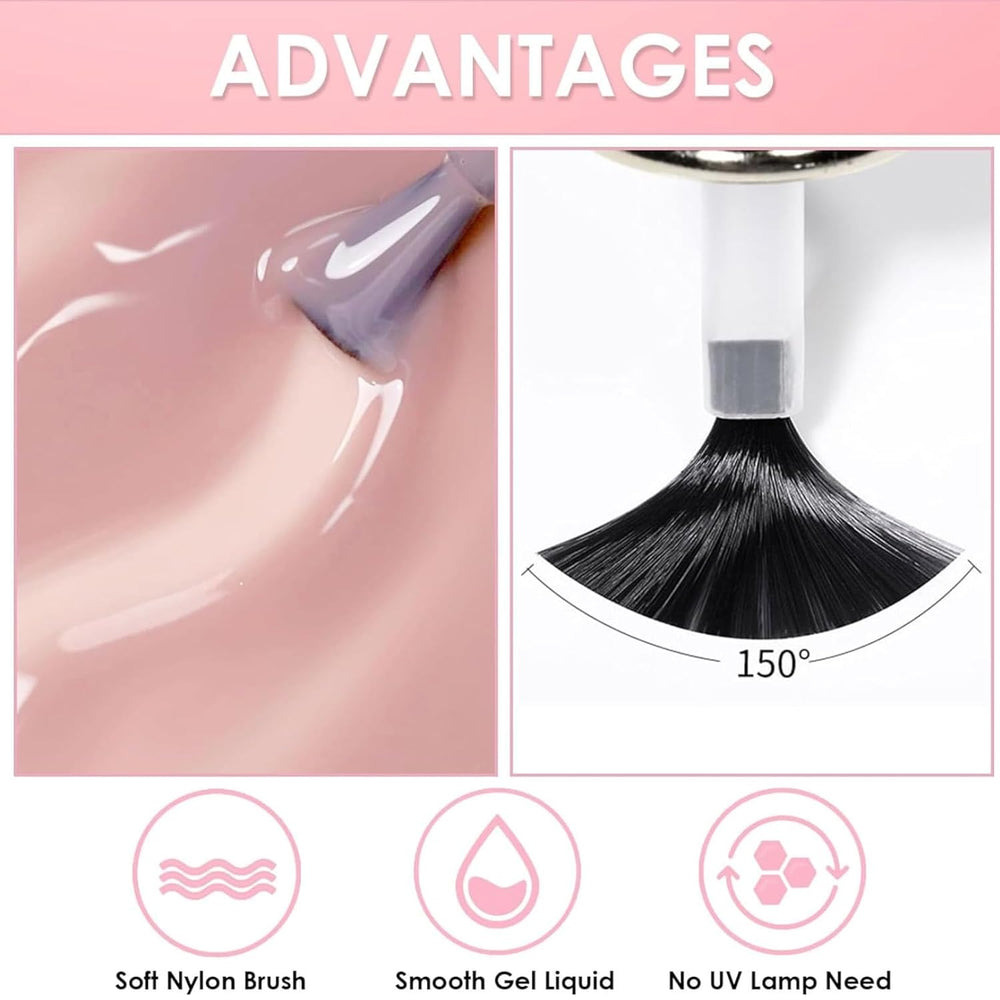 4-teiliges Nagellack-Set – schnell trocknender, langlebiger Nagellack auf Wasserbasis – DIY-Nageldesign-Nagellack (Nude Normal Style 4-teiliges Set)