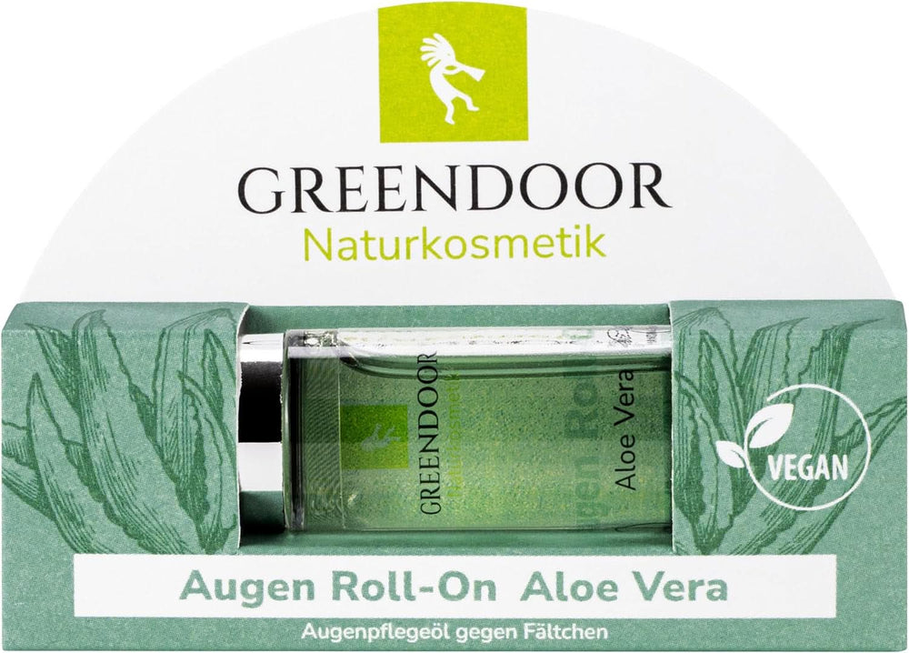 GREENDOOR Eye Roll-On Aloe Vera, ser natural antirid pentru ochi, 10 ml Cosmetice si Infrumusetare Naty Shop