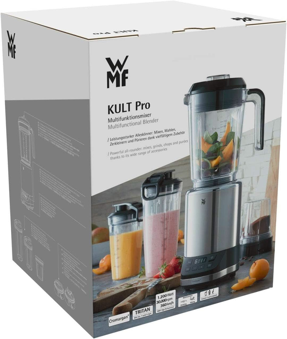WMF Kult Pro Multifunktionsmixer Hochleistungsmixer, 30.000 U/Min, Smoothie Maker, Standmixer, Ice-Crush Funktion, 4 Mixbehälter inkl. Togo-Verschluss Kitchen Naty Shop