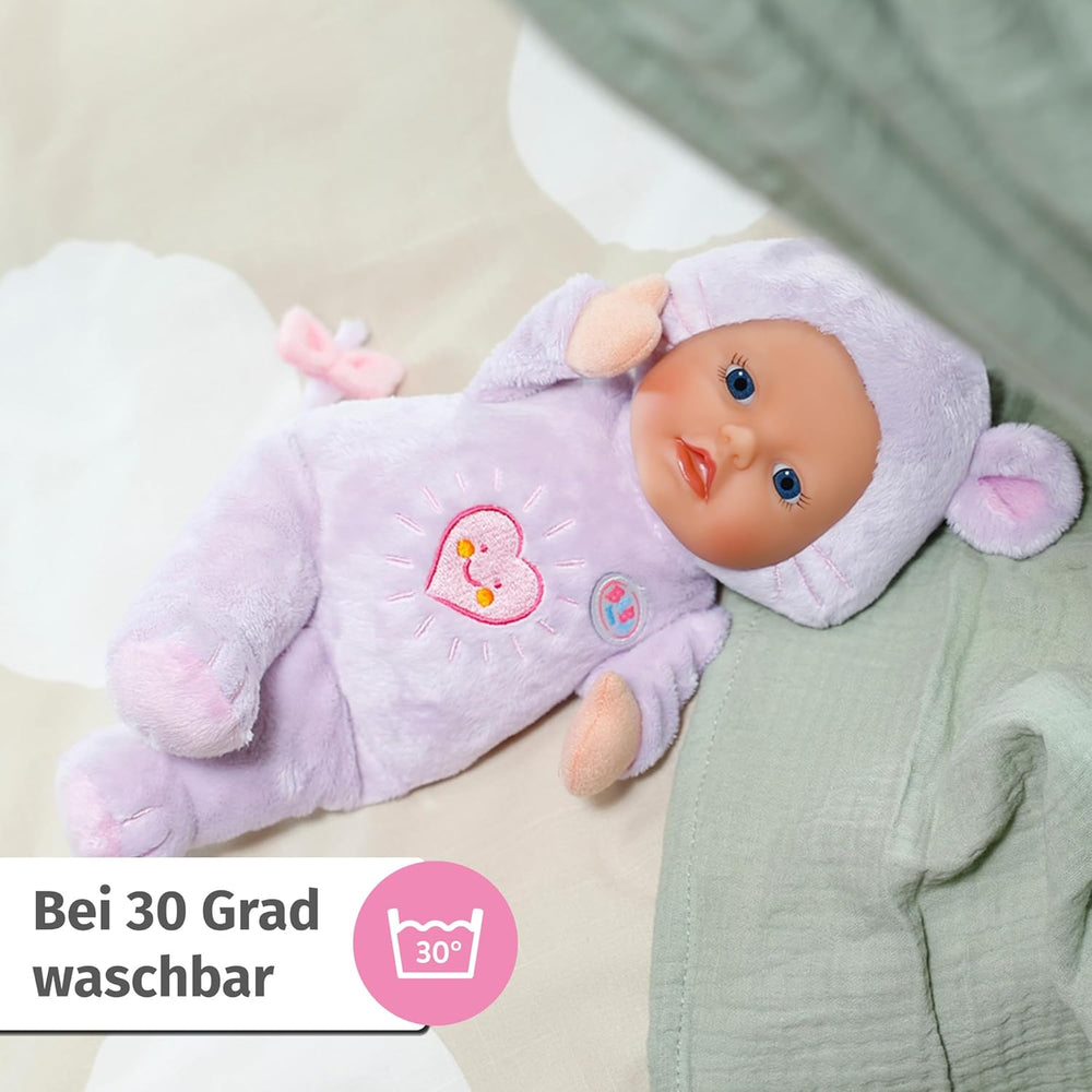 Păpușă moale Baby Born for Babies Mouse, 26 cm, cu urechi și buzunare pentru degete, pentru nou-născuți, 836590 Zapf Creation, Roz