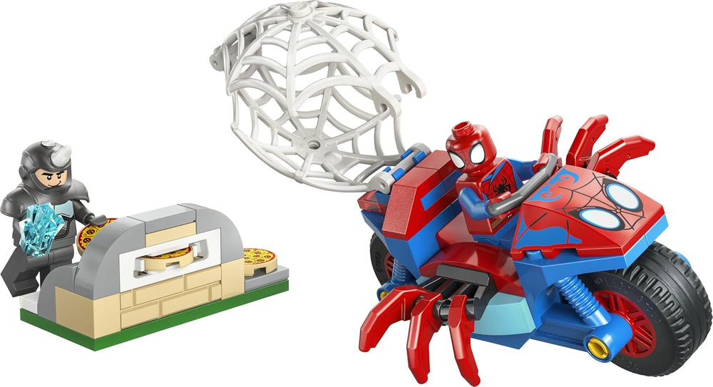 LEGO ǀ Marvel Spidey und Seine Super-Freunde Spidey auf Motorrad vs. Rhino – Superhelden-Spielzeug mit Motorrad und 2 Minifiguren – Geschenk für Jungen ab 4 Jahren und Fans der Serie – 11206