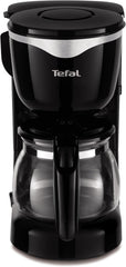 Tefal CM3408 Cafetieră mini din sticlă (600 W, 6 cești) negru/oțel inoxidabil, CM340811