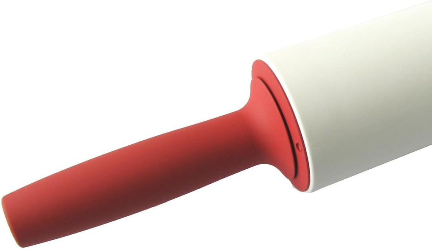 G S D Haushaltsgeräte Teigrolle Antihaft, Kunststoff, Rot/Weiß