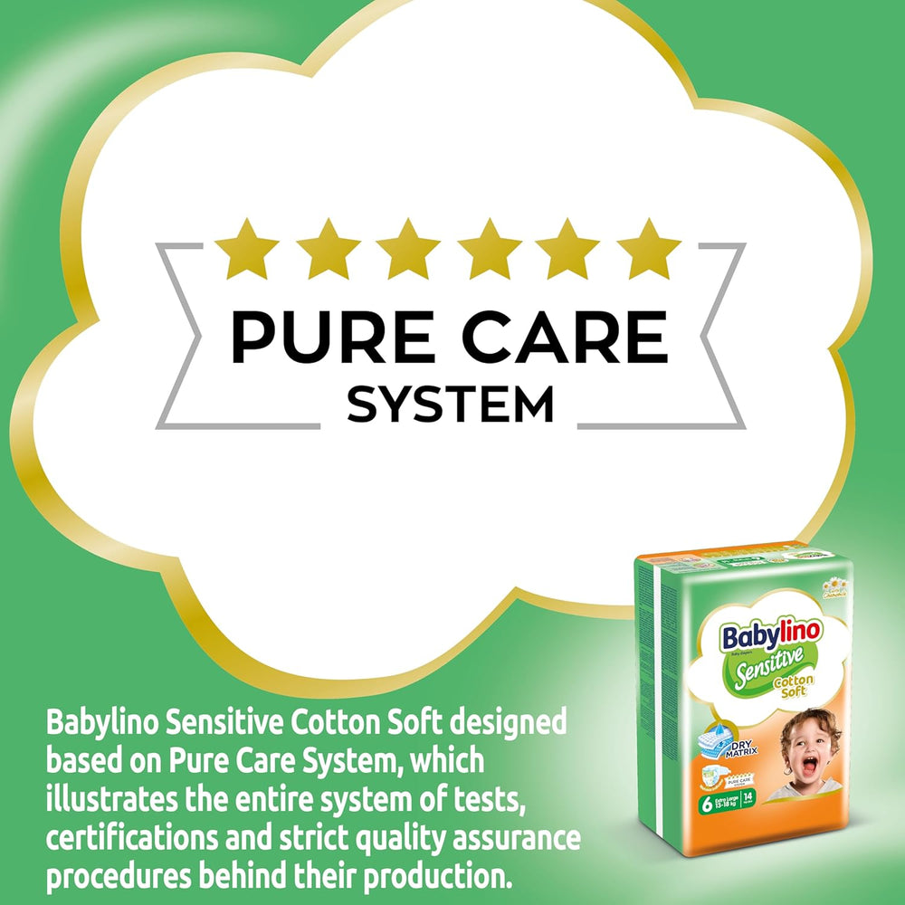 Windeln für empfindliche Babys, Größe 6, extra groß (13-18 kg), 114 Windeln