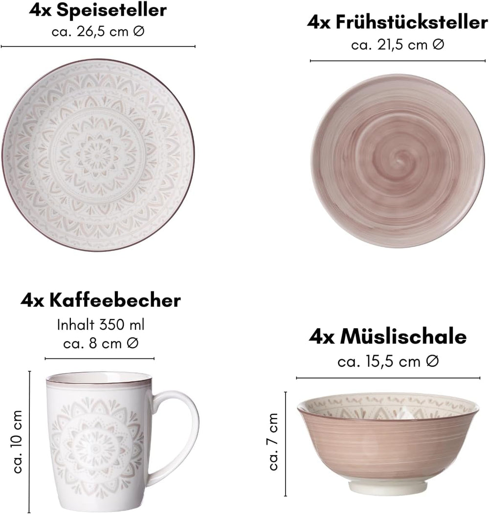 Set de veselă Ritzenhoff & Breker Valencia, format din 16 piese