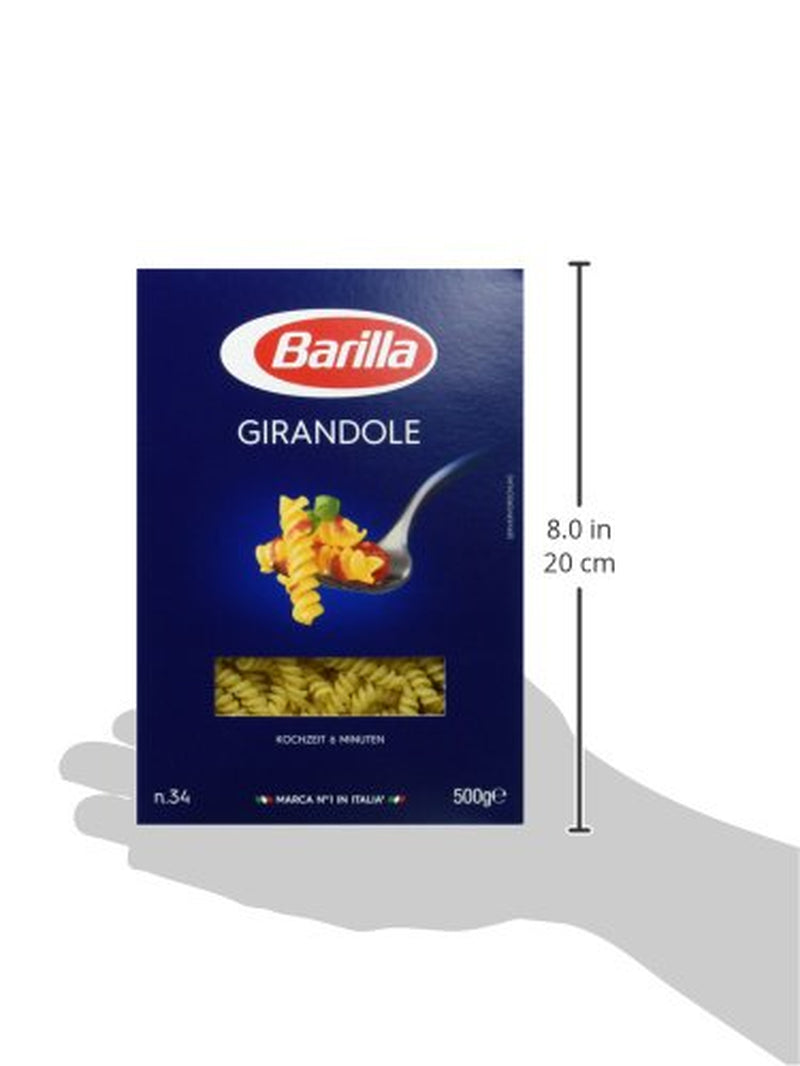 Pasta Barilla Classic Girandole Nr. 34, aus hochwertigem Hartweizen, immer al dente (1 x 500g)