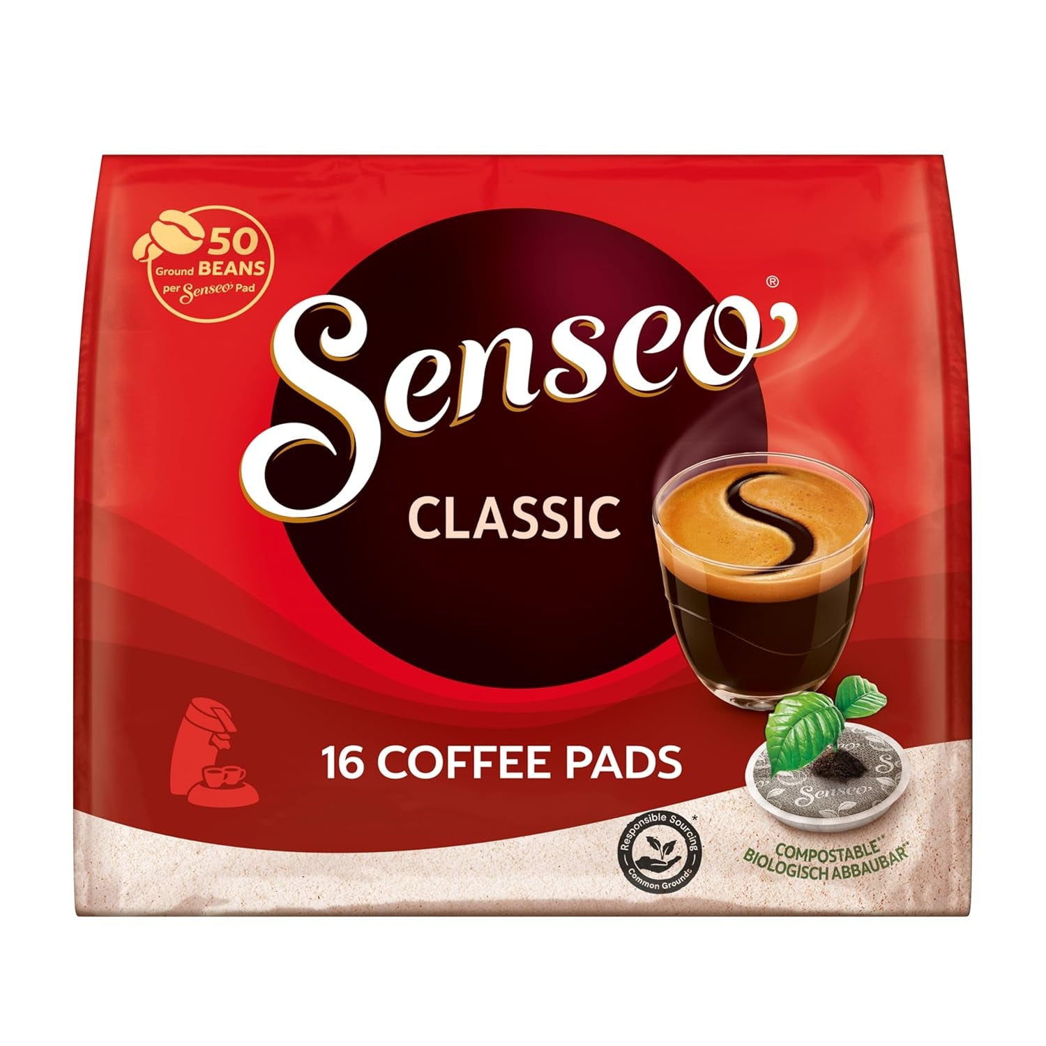 Senseo Pads Probierbox 5 Sorten, Vielfaltspaket, 5 x 16 Getränke, 80 Kaffeepads