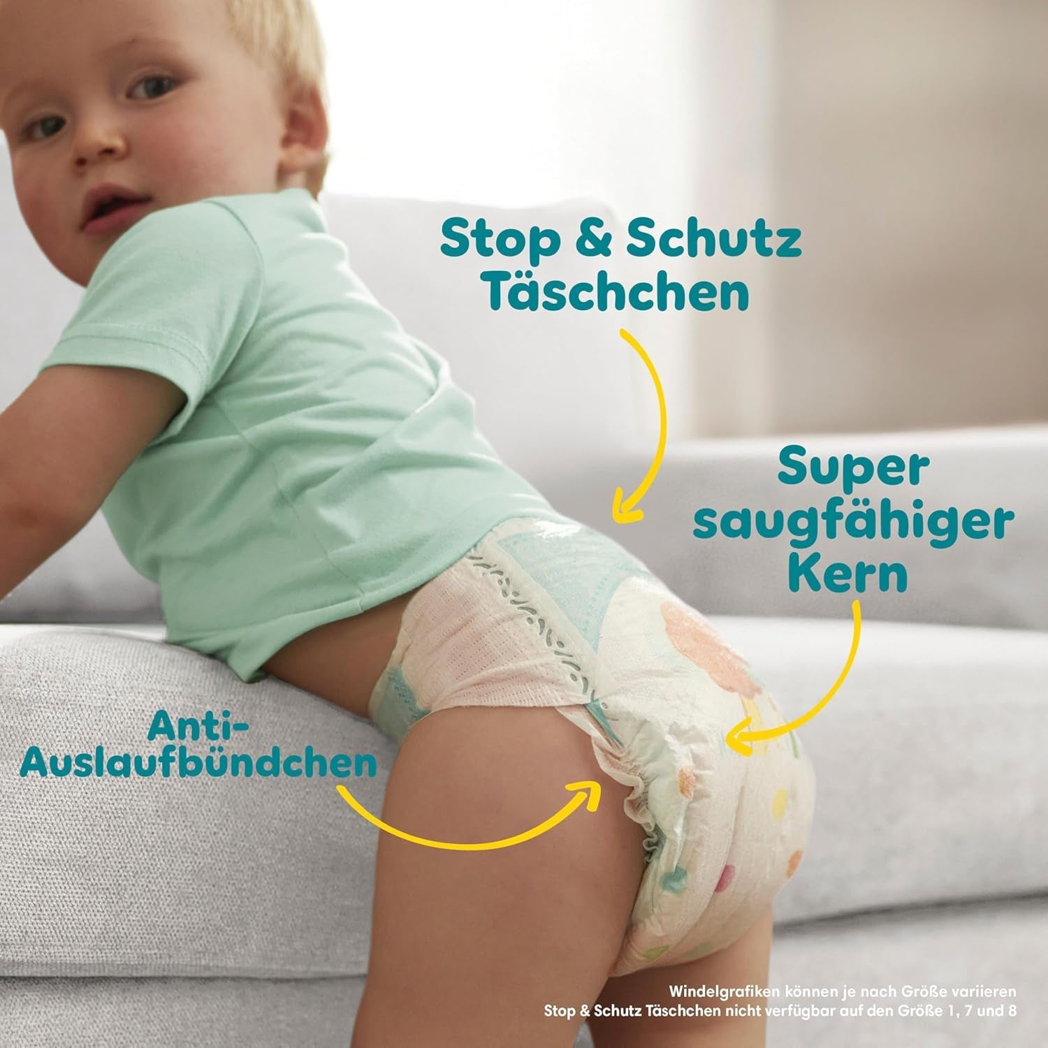 Pampers Baby-Dry Windeln, Größe 5, 174 Windeln, 11 kg – 16 kg, bis zu 100 % Auslaufschutz und Komfort die ganze Nacht
