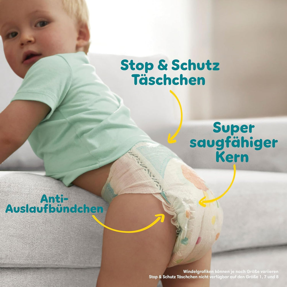 Pampers Baby-Dry Windeln, Größe 5, 174 Windeln, 11 kg – 16 kg, bis zu 100 % Auslaufschutz und Komfort die ganze Nacht