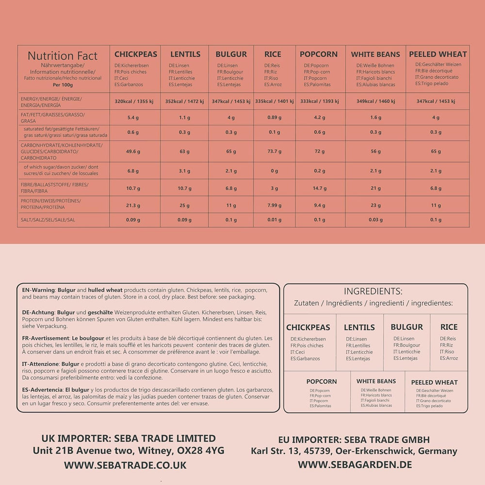 Seba Garden Rote Linsen 1 kg – Premium ganze Linsen aus Kanada – Massor Dal, gentechnikfrei, proteinreich, reich an Ballaststoffen – ganz natürlich, vegan, glutenfrei, ideal für Suppen und Currys