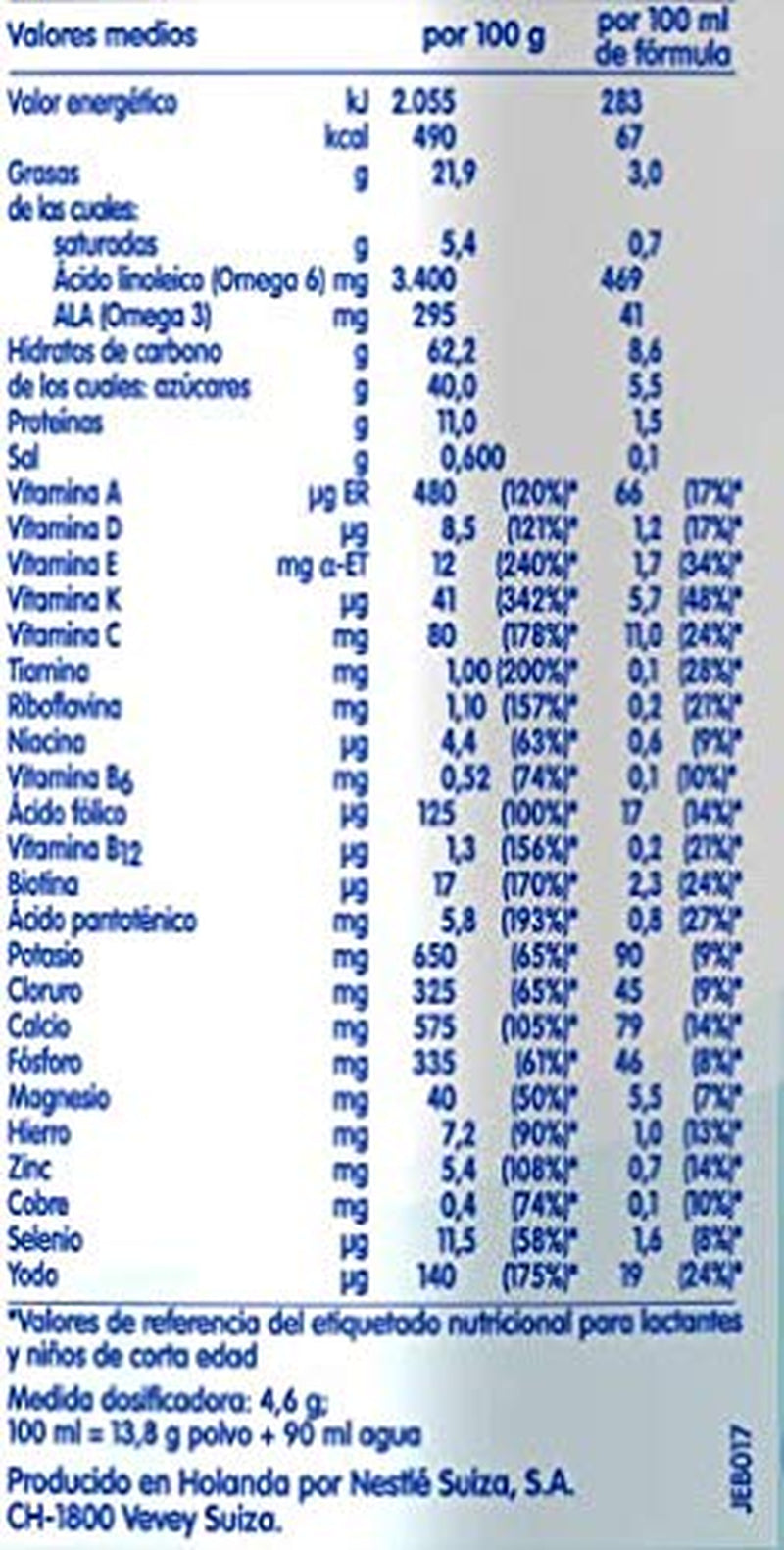 Milchprodukte 3 KINDER 800 G