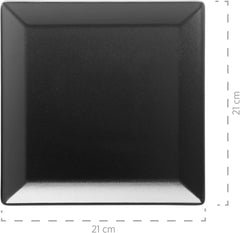 MÄSER Manhattan City, Tafelservice aus Porzellan für 6 Personen, schwarz Geschirrsets Naty Shop