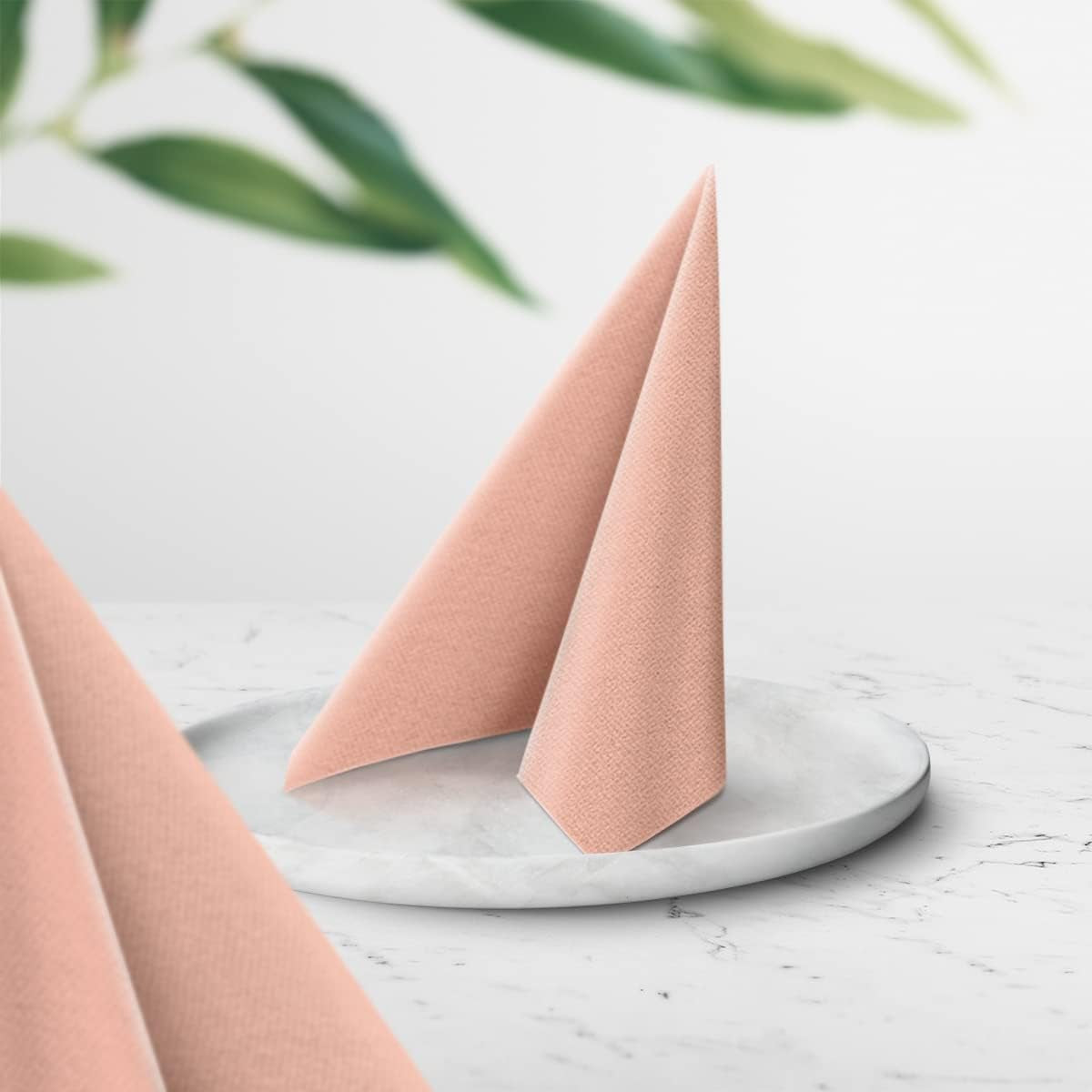 PAW - Șervețele Airlaid (40 X 40 Cm) I 50 bucăți I Unicolor I Asemănătoare țesăturii I Decor de masă elegant I Horeca I Pentru ocazii importante precum nunți, petreceri, Crăciun I Unicolor: Roz