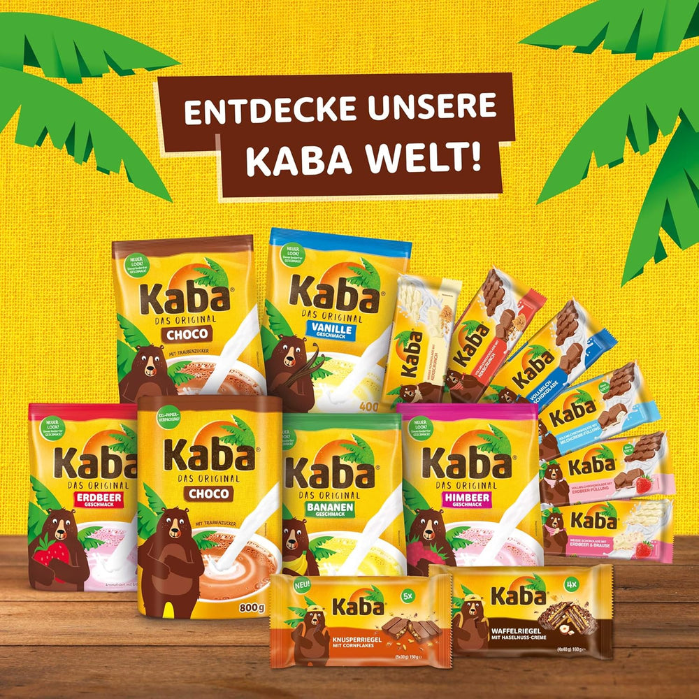 Kaba Neapolitanische Riegel 40g, 4 knusprige Riegel gefüllt mit Waffeln und feiner Haselnusscreme, im Multipack mit original Kaba-Geschmack