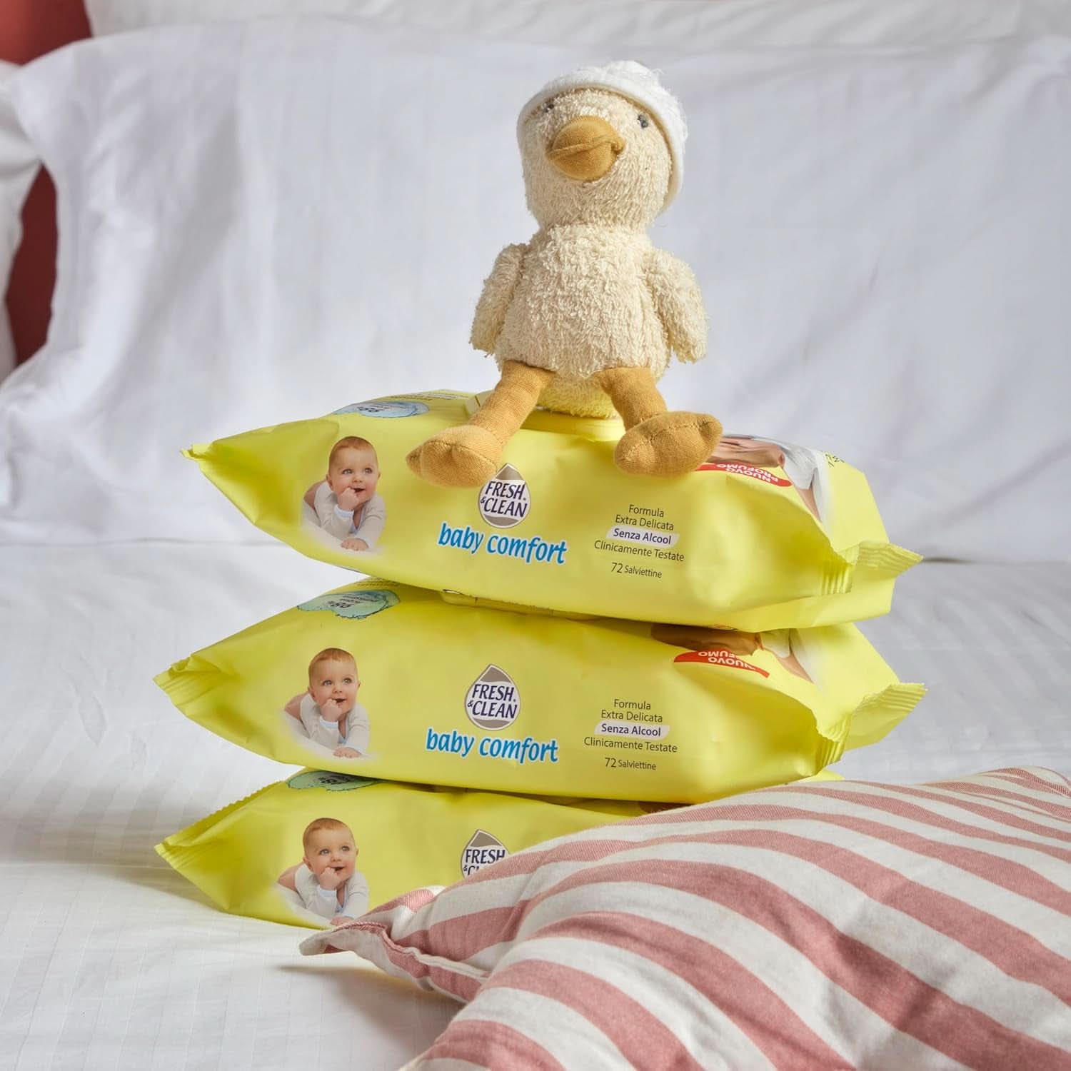 Milleusi Classic Fresh & Clean, Feuchttücher, 72 Stück Baby-Feuchttücher Naty Shop