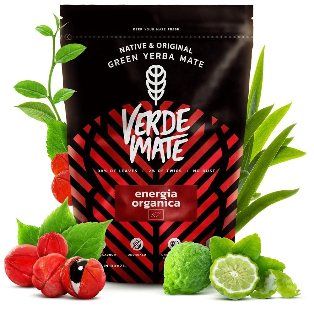 Verde Mate Green Orgánica Energia Guarana 500G | Ceai Yerba Mate organic din Brazilia | Conținut natural de cofeină | Ceai Mate organic