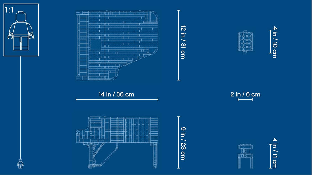 LEGO Ideas Konzertflügel (21323); Bauset; Ihr eigener Konzertflügel; tolles Modellbauprojekt geschätzt Pianisten, Musiker, Musikliebhaber oder Bastler (3.662 Teile)