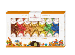 Niederegger | Marzipan-Eier | 1 x 175g | Varianten: Classic, Milchschokolade, Orange, Caramel Crunch, Ananas, Espresso und Pistazie | Überzogen mit dunkler und Milchschokolade | Ostergeschenk