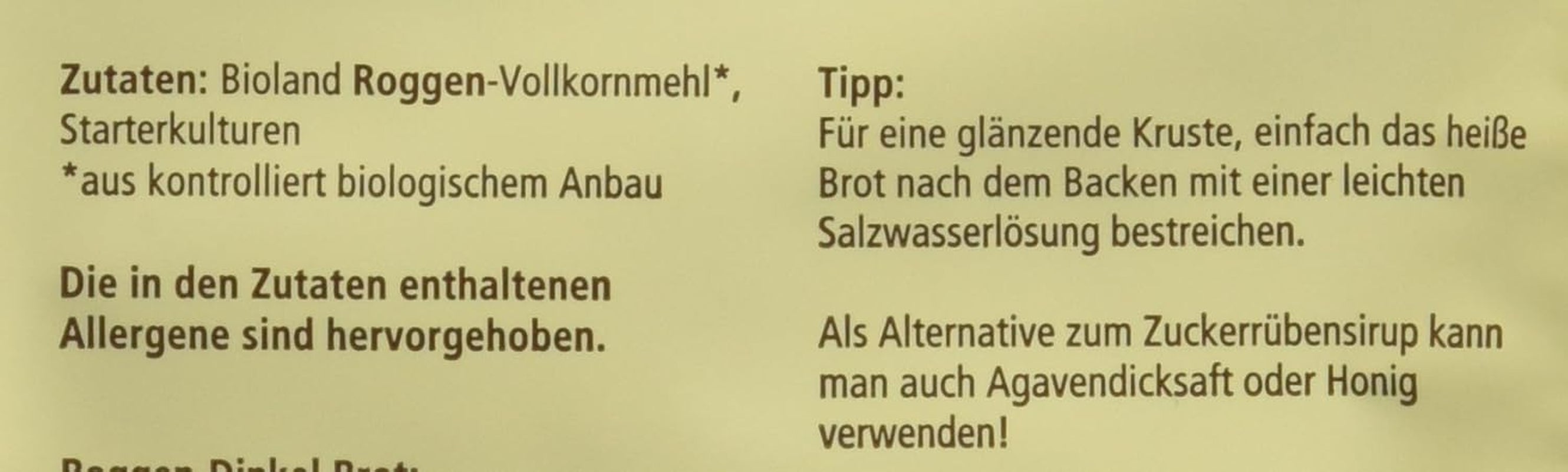 Lecker'S Bio Vollkorn Sauerteig (10 X 30 G) Mischung zum Backen und Kochen Naty Shop