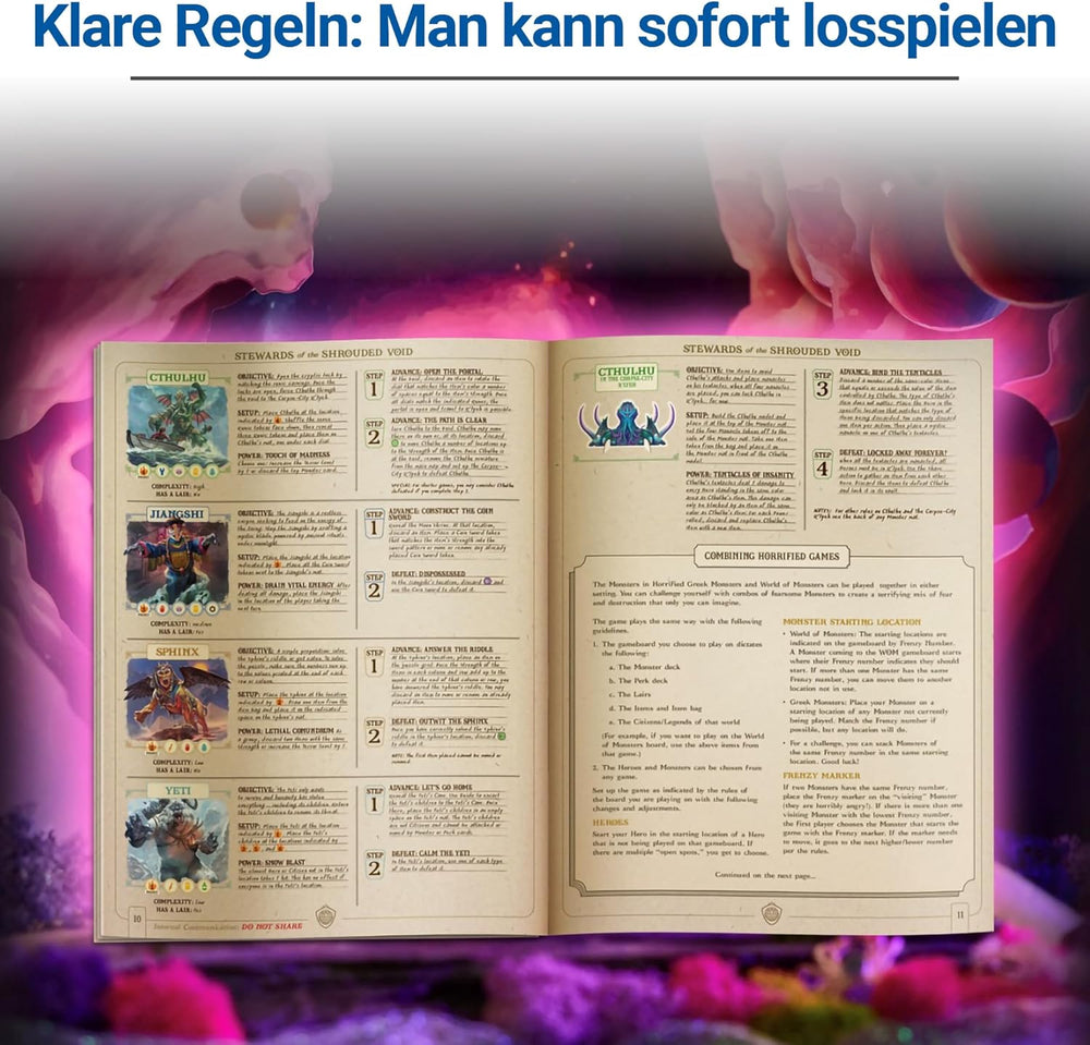 Ravensburger 22892 – Horrified: Welt der Monster – Kooperatives und süchtig machendes Brettspiel ab 10 Jahren für Spieleabende mit Freunden oder der Familie für 1–5 Horrified-Fans