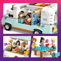 LEGO Friends Caravan, Rollenspiel-Bauset mit Spielzeug-Caravan, Geschenk für Mädchen ab 7 Jahren, kreatives Spielset mit 3 Minifiguren und Frettchen-Tierfigur 42663 Bausets Besuchen Sie den LEGO-Store