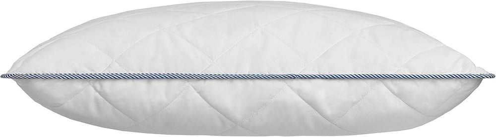 Pernă Irisette Body Contour 80X80 Cm cu husă detașabilă din microfibră moale, lavabilă până la 60°C, alb/albastru, certificată Oeko-Tex, produsă conform standardului de calitate german Perne standard Naty Shop