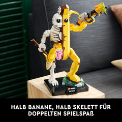 LEGO Fortnite Knochen-Schali – Gamer Modellbau – Bauset für Erwachsene – Schalenschläger Spitshacke, Farbwerfer, Bananenrucksack – Gaming Deko – DIY Set – Gaming Geschenk für Erwachsene & Fans – 77072