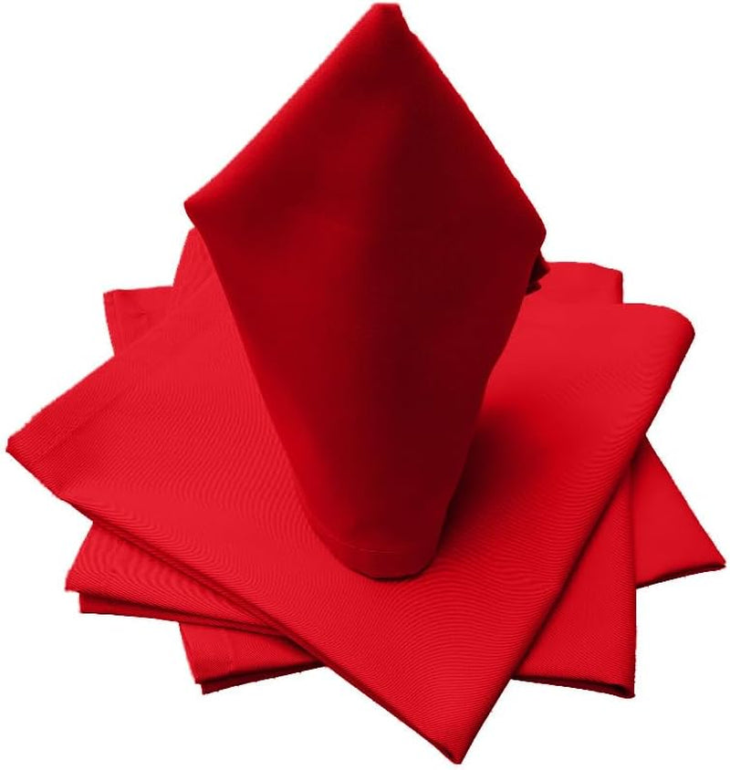 Lemos Home Șervețel de masă din țesătură de înaltă calitate 4 bucăți 100% bumbac Colecție Concept, culoare și dimensiune selectabile (Set de 4 șervețele din țesătură - 45X45Cm, roșu)