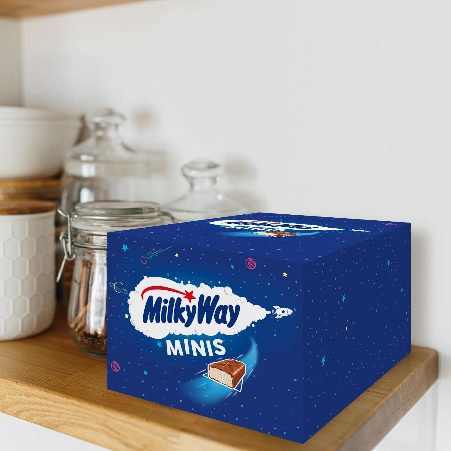 Mini-Schokoriegel, Schokoladen-Großpackung, leichte Milchcreme, 150 x 15,5 g, 2,3 kg