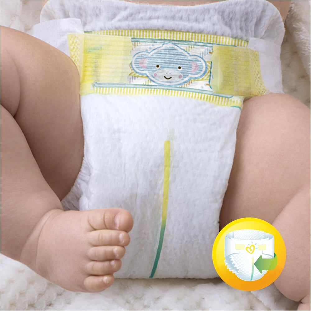 Pampers Premium Protection Windeln für Neugeborene, Jumbo-Packung, Größe 1, 72 Stück