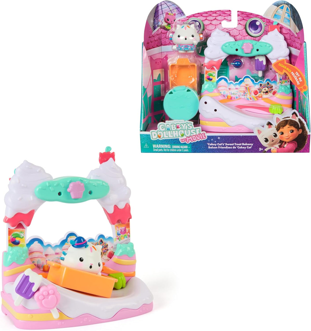 DREAMWORKS CASA DE PĂPUSI A LUI GABBY: FILMUL - „Balconul dulce al lui Kuchi”, set de joacă cu figurină și accesorii pentru casă de păpuși pentru copii cu vârsta de 3 ani și peste