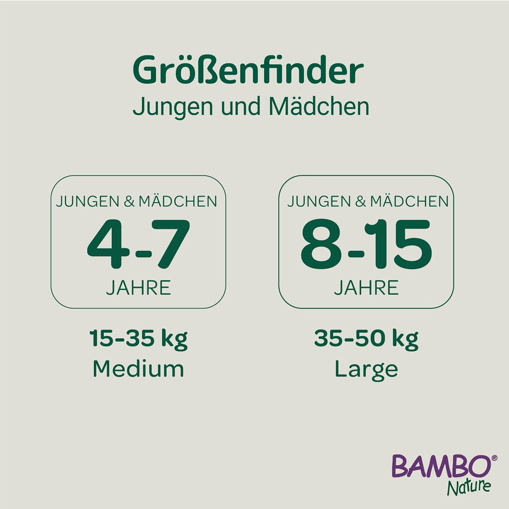 Bambo Dreamy Nighttime Pull-Up-Windeln, groß (35–50 kg/77–110 lbs), 10er-Pack | Pull-Up-Windeln für Kinder | Besonders saugfähige Bettnässen-Nachtwäsche
